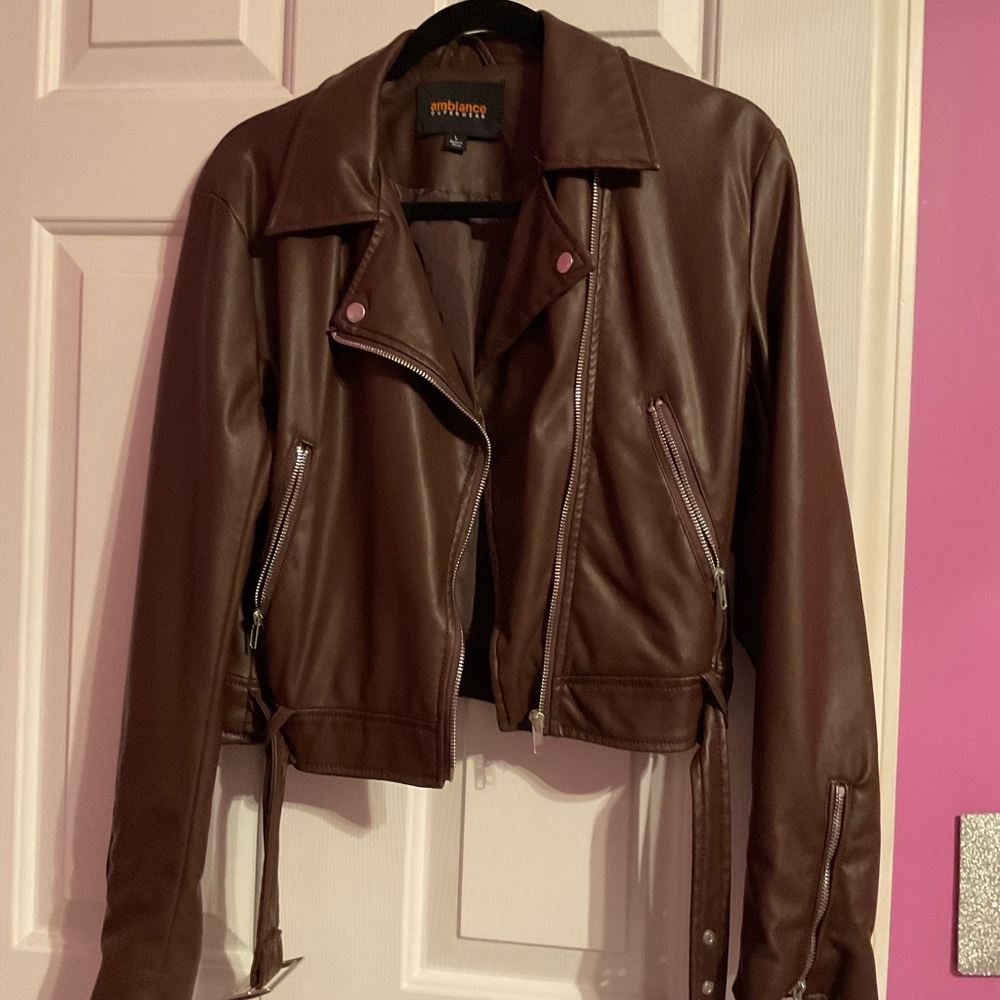 Ambiance Dark Brown Leather Jacket